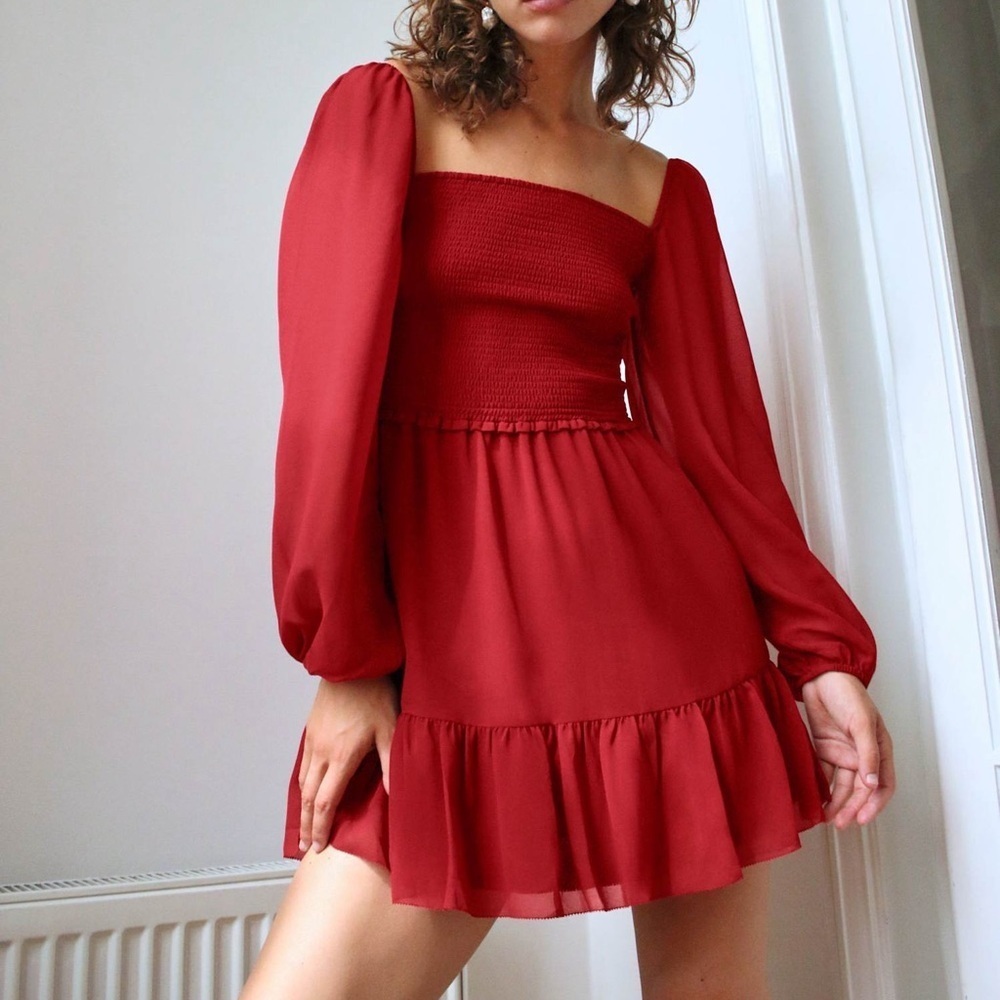 Wilfred Aritzia Tempest Mini Dress In Red Valentines Day Sz S